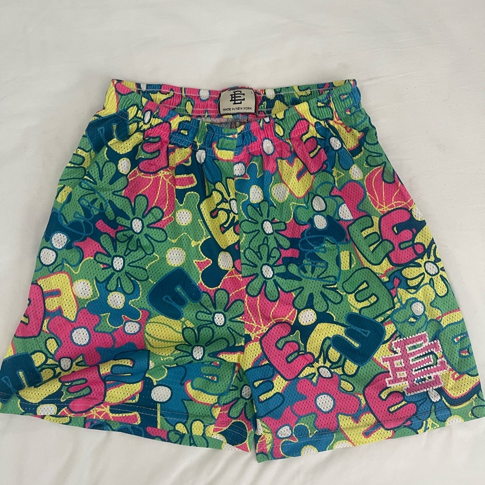 Colorful Floral Patterned Shorts Eric Emanuel